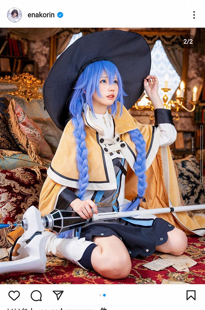 えなこ「無職転生」ロキシーのコスプレ披露に「まさに無双」「再現度 