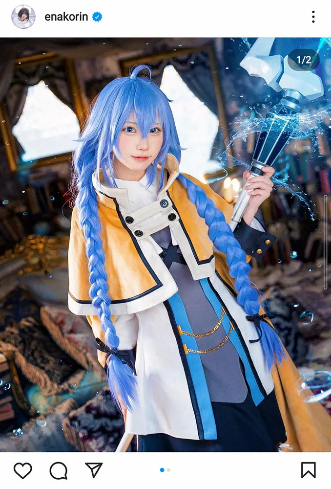 【画像・写真】えなこ「無職転生」ロキシーのコスプレ披露に「まさに無双」「再現度スゴイ」の声