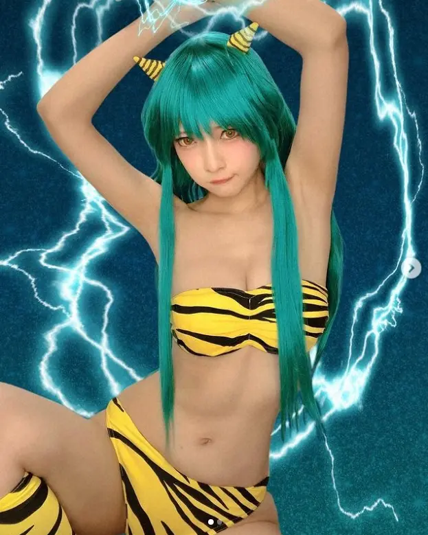 【画像・写真】火将ロシエル　ラムちゃんコスプレ姿披露に「しびれました」「実写化ラムちゃん」「めっちゃラムちゃん」