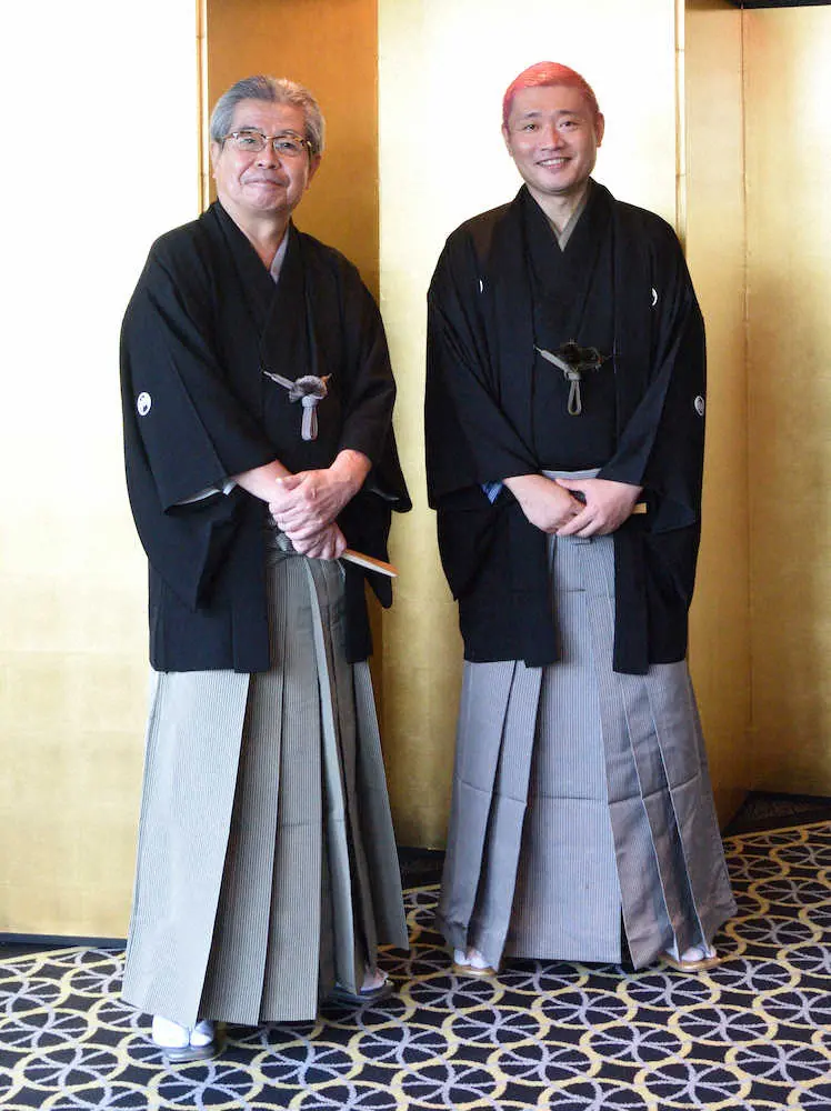 【画像・写真】立川志の春「スピリットを受け継ぐ」真打ち昇進会見　師匠・志の輔と出席