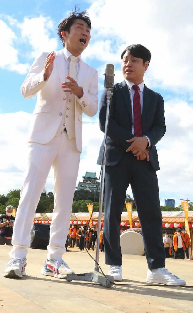 【画像・写真】NON　STYLE　23年ぶりストリート漫才　コンビ結成当時に腕磨いた原点