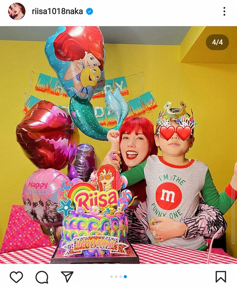 【画像・写真】仲里依紗　ド派手に33歳誕生日を報告「私らしくを大切に頑張ります」