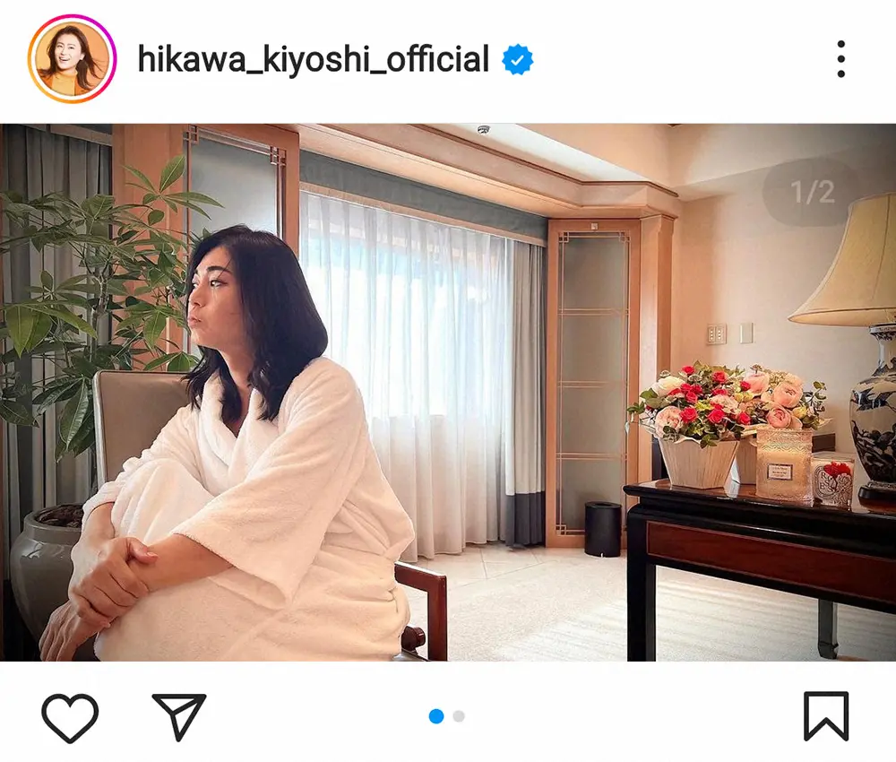 【画像・写真】氷川きよし　ディナーショーでの美脚ショット公開！故郷・福岡では保育園訪問「母と離れたくなく…」