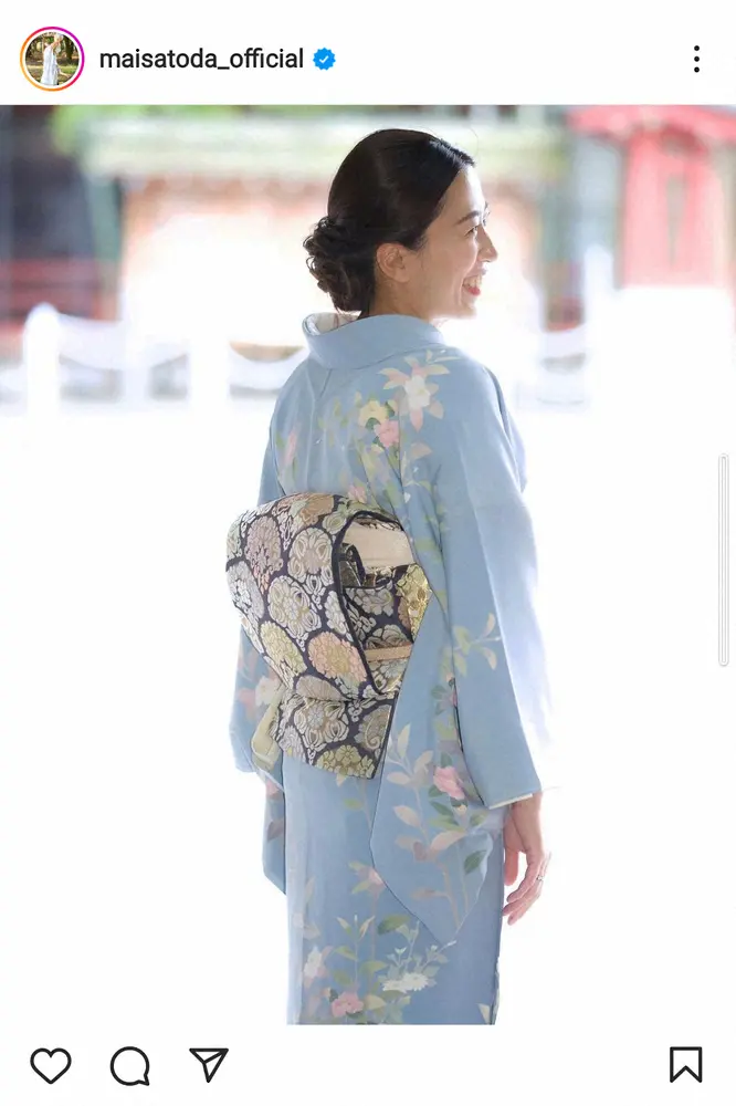 【画像・写真】里田まい　3歳娘の七五三「母も楽しみました」　自身の着物姿披露に「とても美しい」「お綺麗です」の声