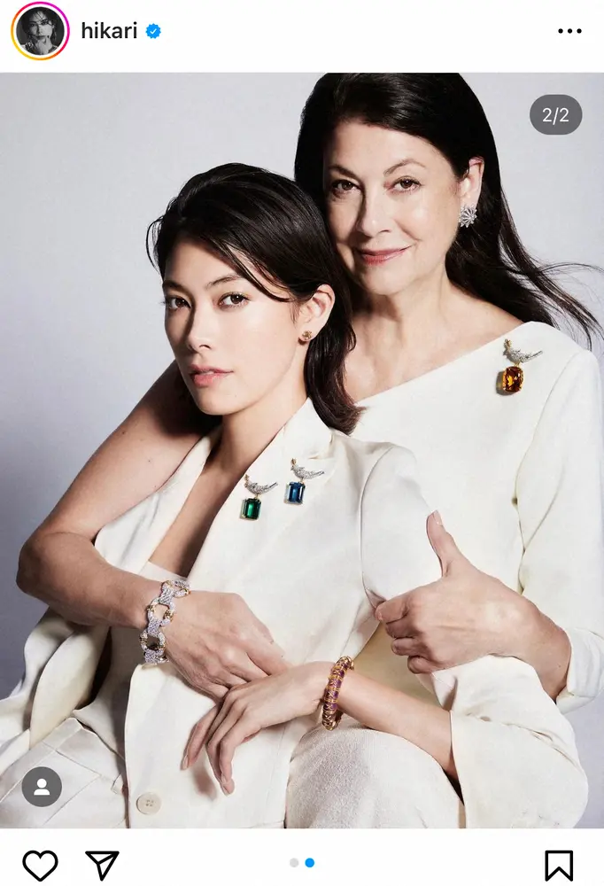 【画像・写真】森星　母・パメラさんとの親子2ショット公開　ジュエリー身に着け「love　you　mama」