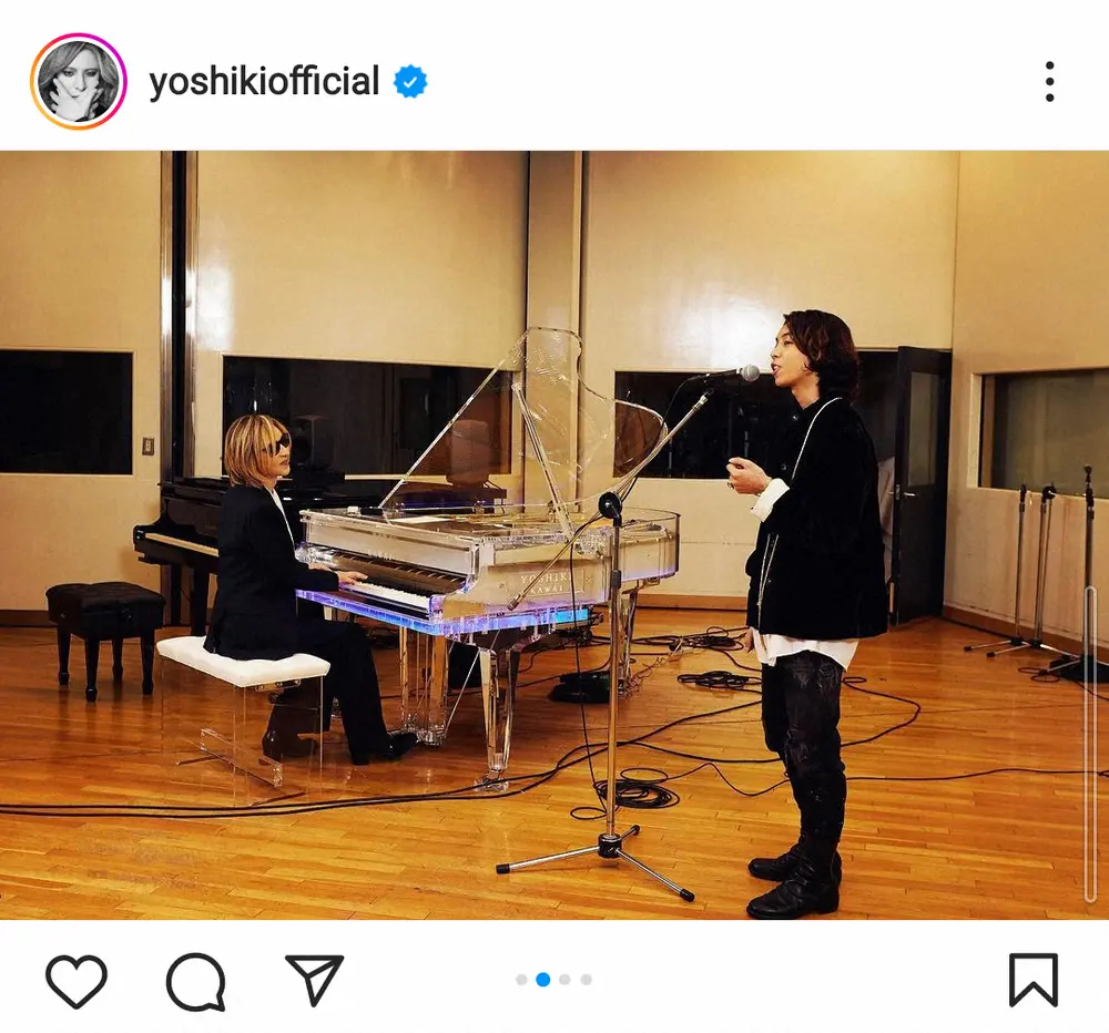 【画像・写真】YOSHIKI　事故死したYOSHIさんとのスタジオでの記念ショット披露「悲しい」「rip」