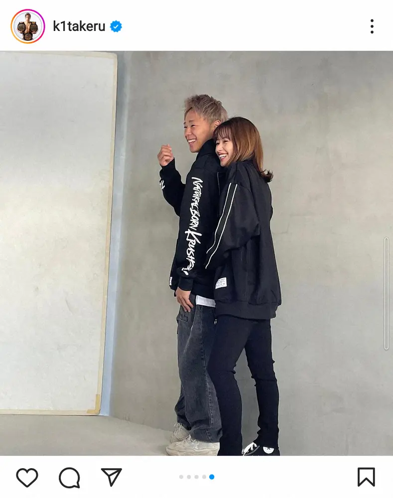 【画像・写真】元K－1王者・武尊　同じ中学出身の山本舞香と2ショットに「お似合いやー！」「美男美女すぎる」の声