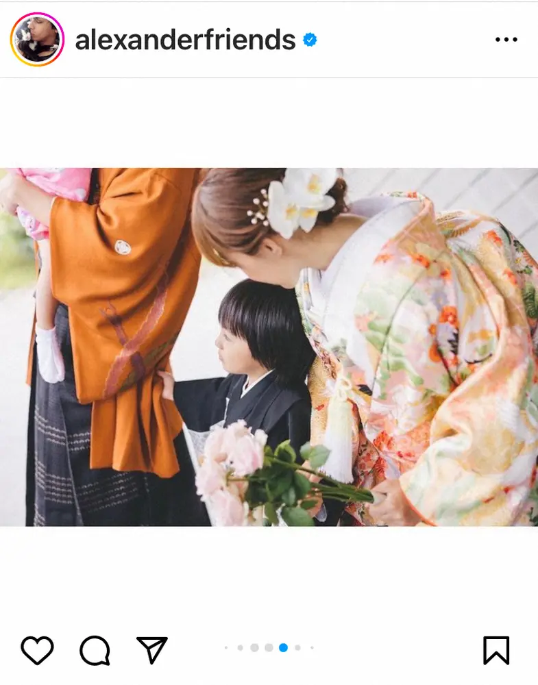 【画像・写真】アレク　川崎希との結婚10周年　富山での「錫婚式」を和装家族ショットで報告「何十年先も思い出になる」