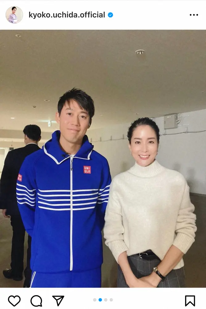 【画像・写真】内田恭子　男子テニス・錦織圭、フェデラー氏との2ショット披露「なんとも豪華な空間でした」