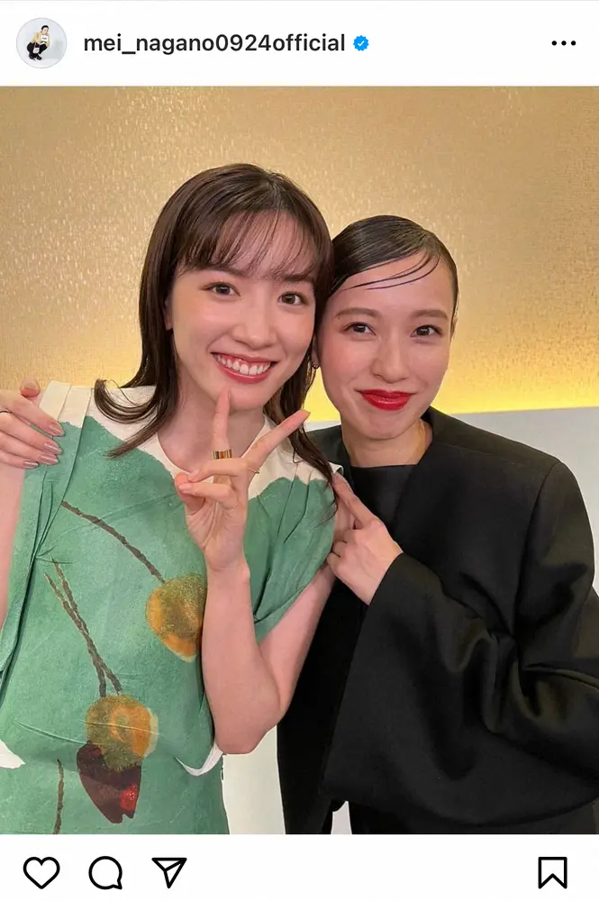 【画像・写真】永野芽郁　戸田恵梨香との仲良し2ショット公開にファン歓喜「最高にかわいい」「国宝の二人」「尊い」