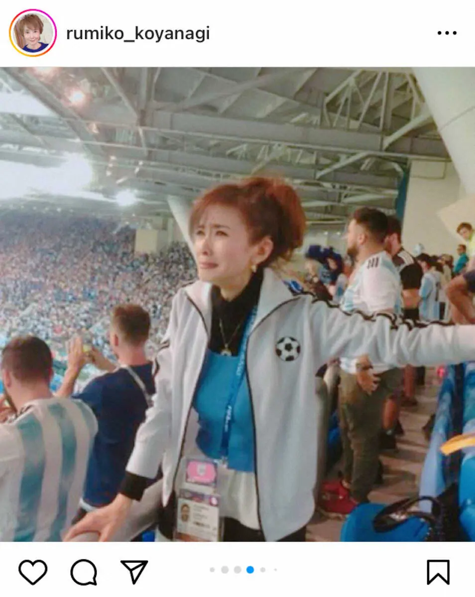 【画像・写真】小柳ルミ子「涙　涙　涙　涙が止まりません」大ファンのメッシ活躍で徹夜しちゃった「嬉し過ぎて眠くない」