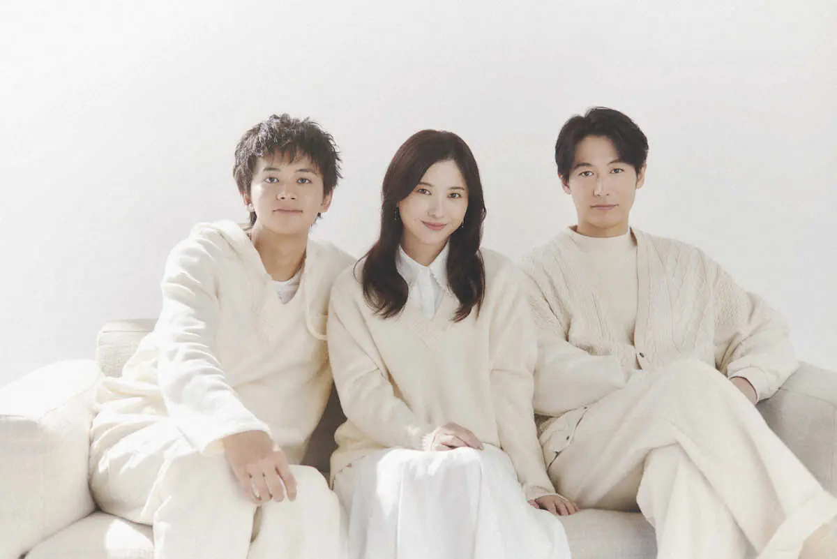 テレビ朝日来年1月スタート新ドラマ「星降る夜に」に出演する（左から）北村匠海、吉高由里子、ディーン・フジオカ