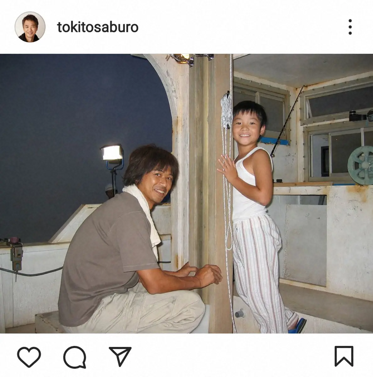 【画像・写真】時任三郎「Dr.コトー診療所」“息子”富岡涼との懐かし2ショット公開に「涙なしでは…」「貴重な写真」