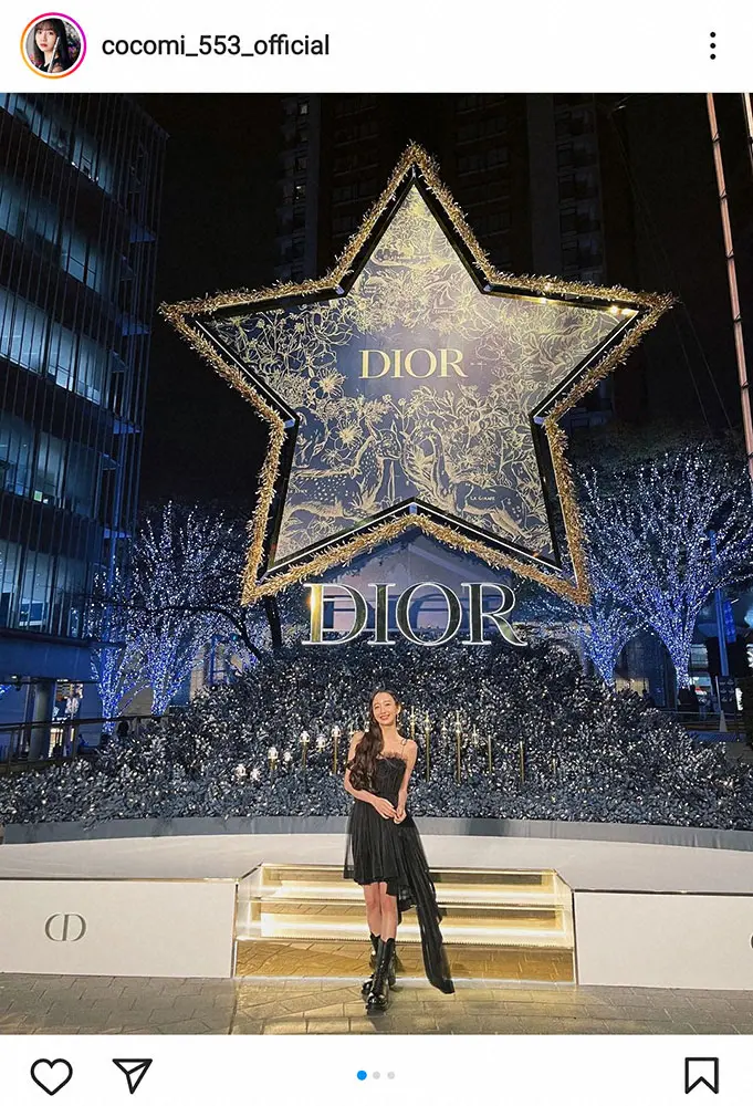 【画像・写真】Cocomi　「DIOR」イベントショットを連日投稿　黒ミニドレスで「元気を貰いました」