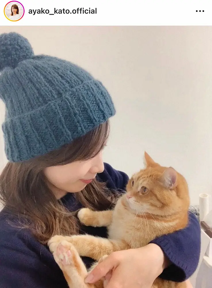 【画像・写真】カトパン、ニット帽を手編み「女子力凄い！」「ホント何でもできますね」「販売してほしい」