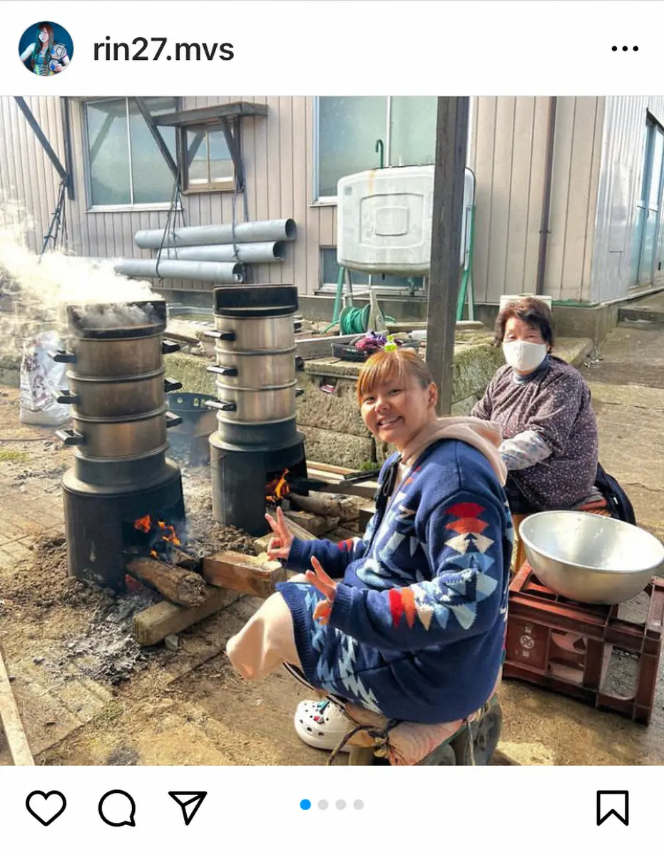 【画像・写真】門倉凜　結婚後初の年越え前に義母・北斗晶ら家族との餅つき報告　ファン「みんな顔が似てて優しそう」