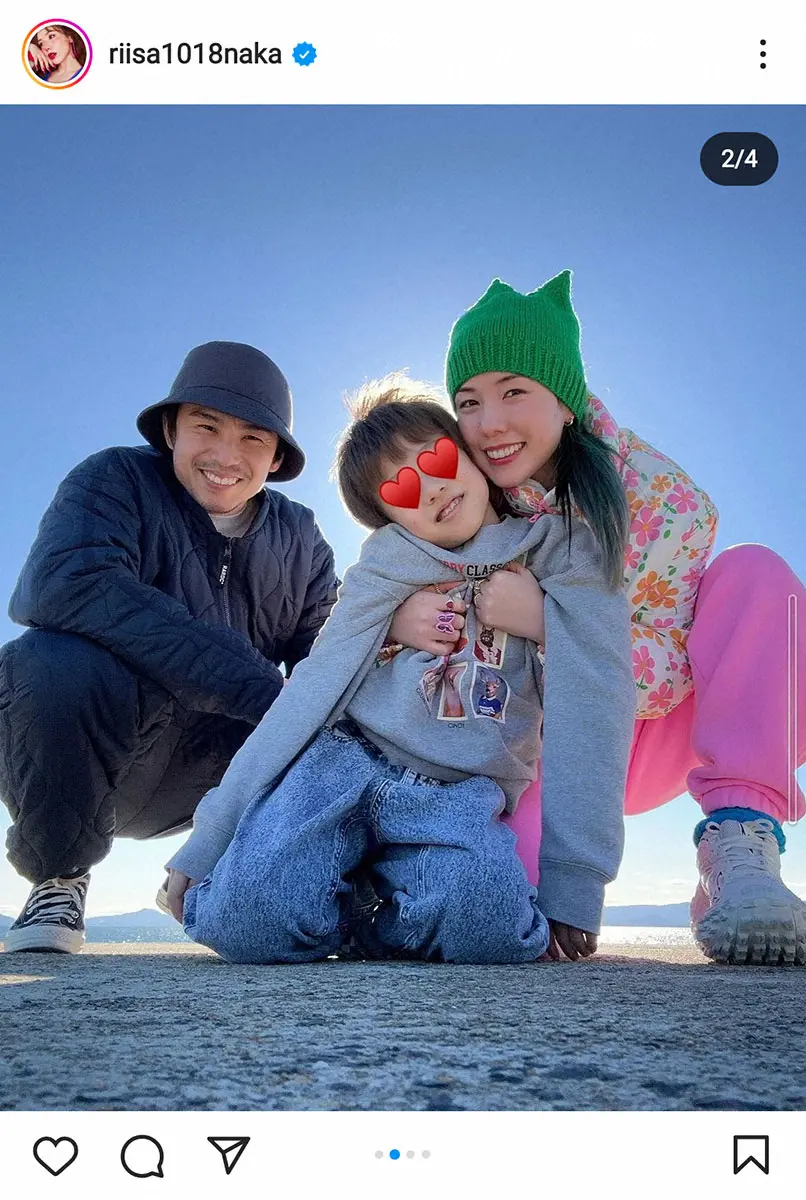 【画像・写真】仲里依紗　長男が撮影の中尾明慶との2ショット披露「写真上手になって母嬉しいよ」