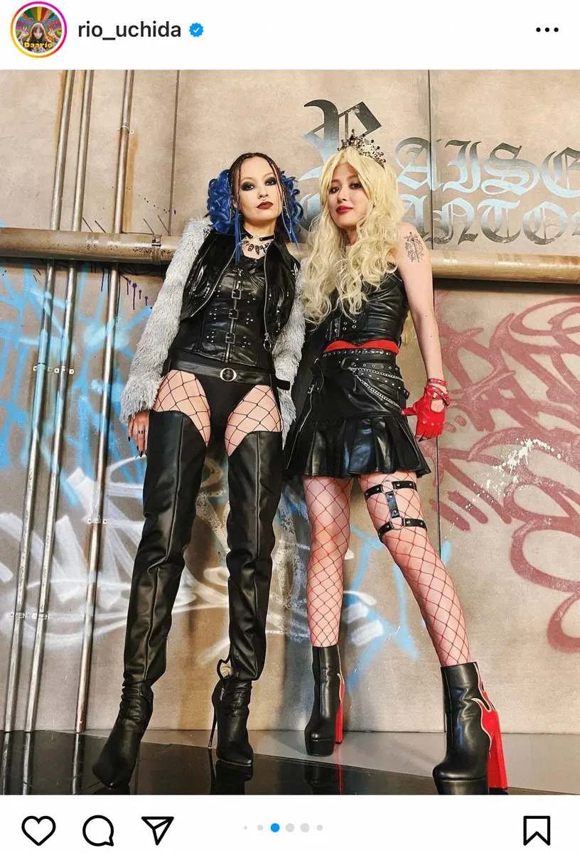 【画像・写真】内田理央　V系コスプレで「めっちゃ別人」「パンクの女王様」の声　人気俳優・芸人も大変身