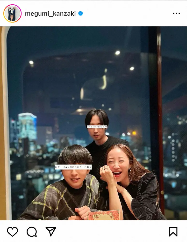 【画像・写真】2度目離婚発表の神崎恵　息子たちとの家族ショット　「素敵」「絶対イケメン」「美男美女親子」の声