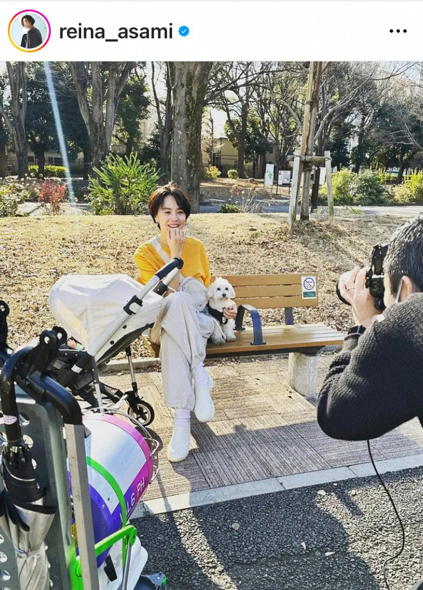 【画像・写真】浅見れいな　第2子出産報告から3カ月　仕事復帰を報告「産後初の撮影」「おなじみのメンバーでホッと」