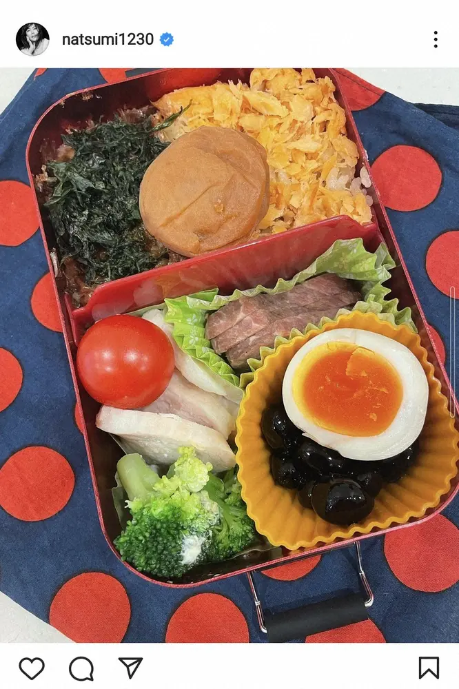 【画像・写真】小川菜摘「10分で作った稽古場弁当」披露にフォロワー「バランス良くいいお弁当」「めっちゃ美味しそう」