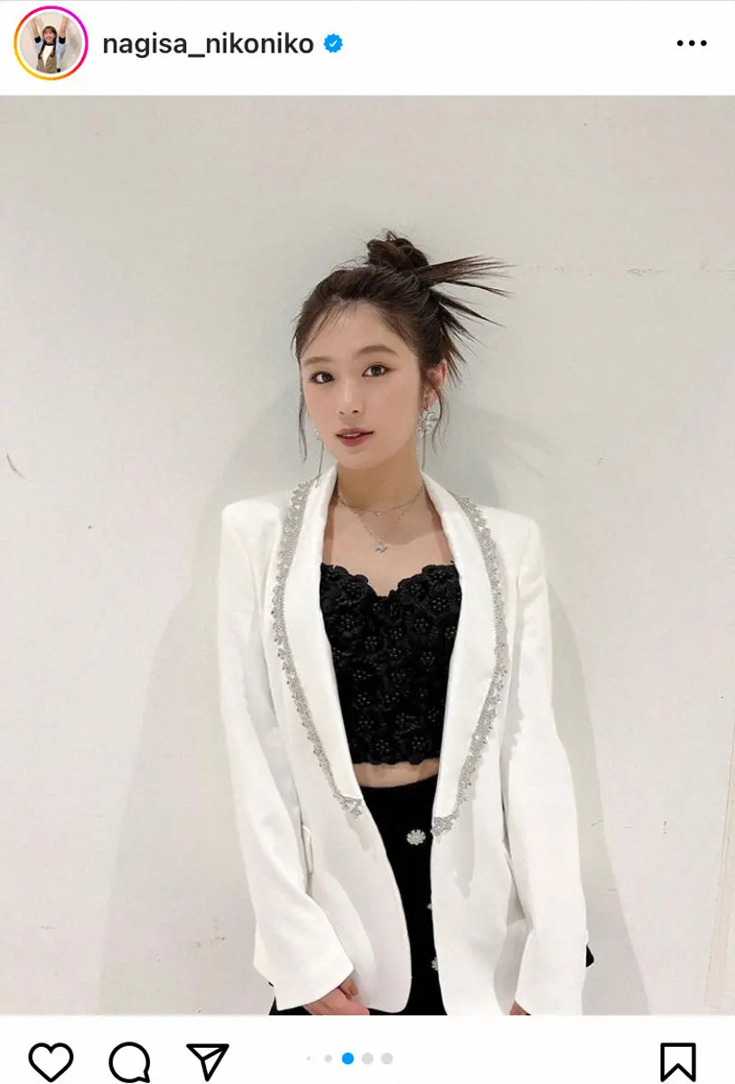 【画像・写真】渋谷凪咲「イメチェンしましたっ」クールな「おなかさんとおでこくん」に「ドキッ」「色っぽくてうっとり」