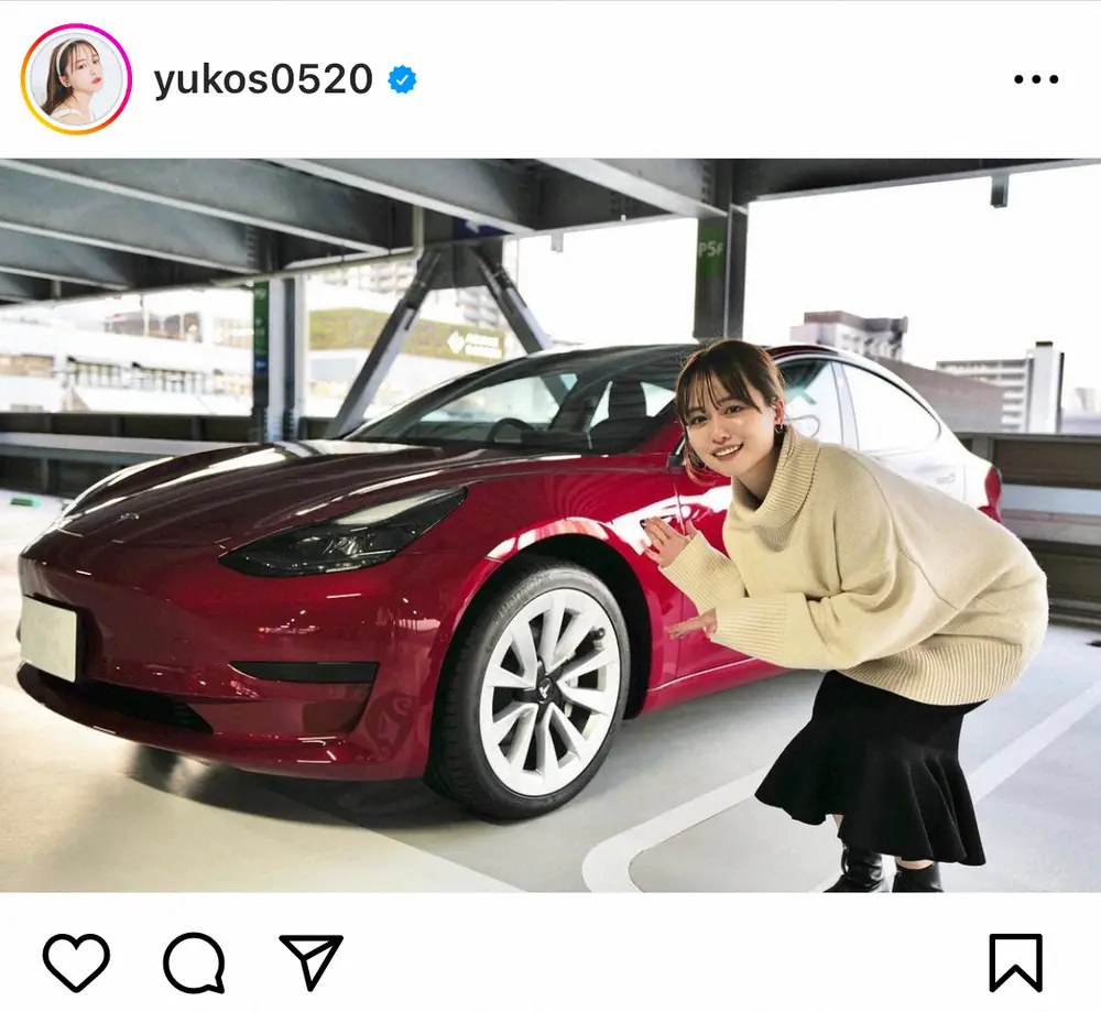 【画像・写真】ゆうこす　運転免許の卒業検定落ちたと報告　真っ赤なテスラ購入済みも「いつになったら乗れるんじゃい」
