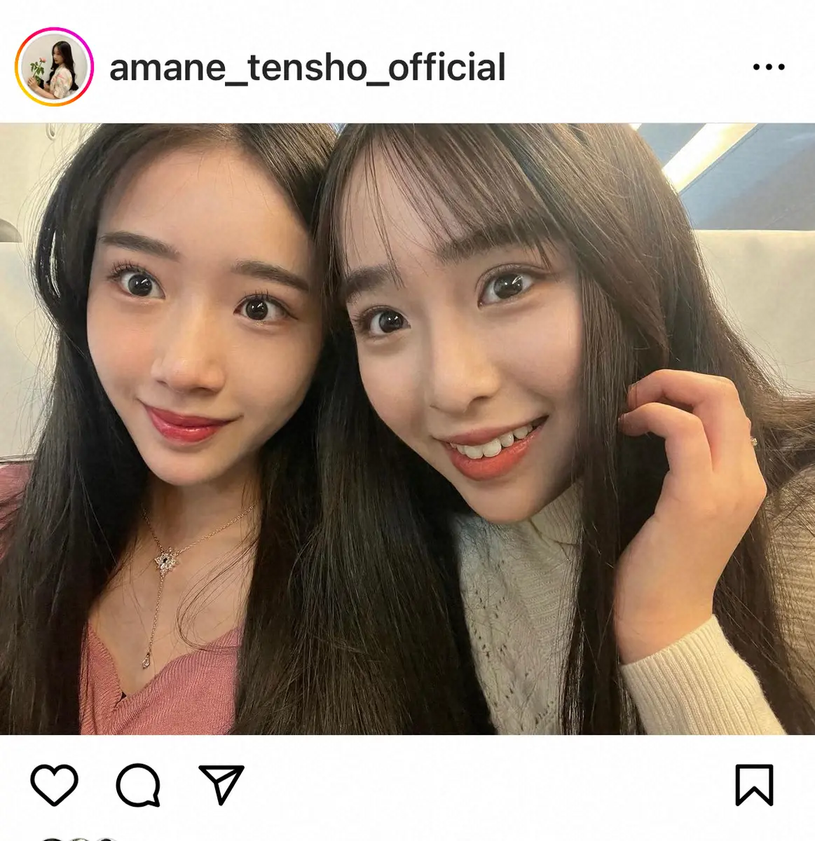 【画像・写真】藤岡弘、次女の天翔天音、妹・藤岡舞衣との顔寄せ姉妹ショットに「美人姉妹すぎる」「そっくり」の声