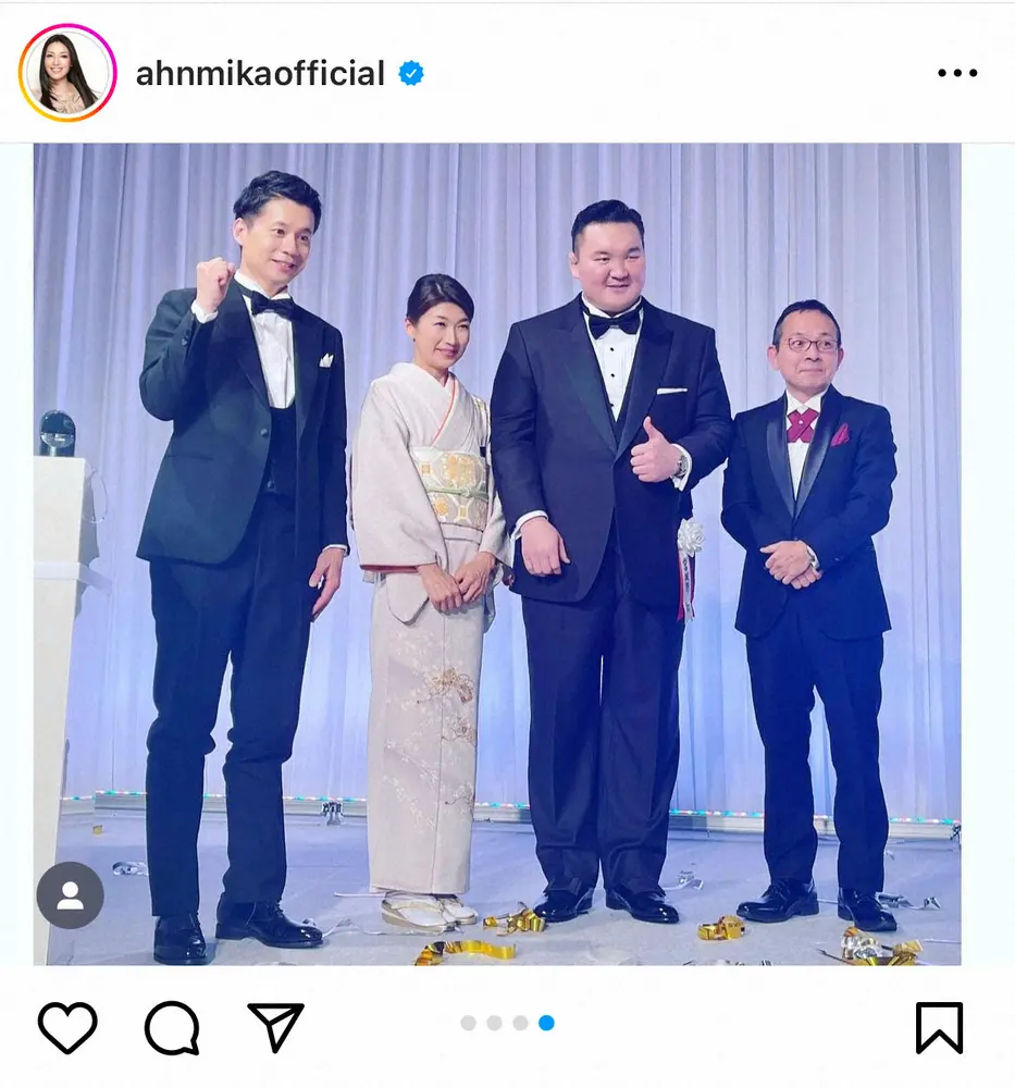 【画像・写真】アンミカ　元横綱・白鵬夫人、元NHK青山祐子アナらと豪華ショット　意外な長身にフォロワーが驚いた人物