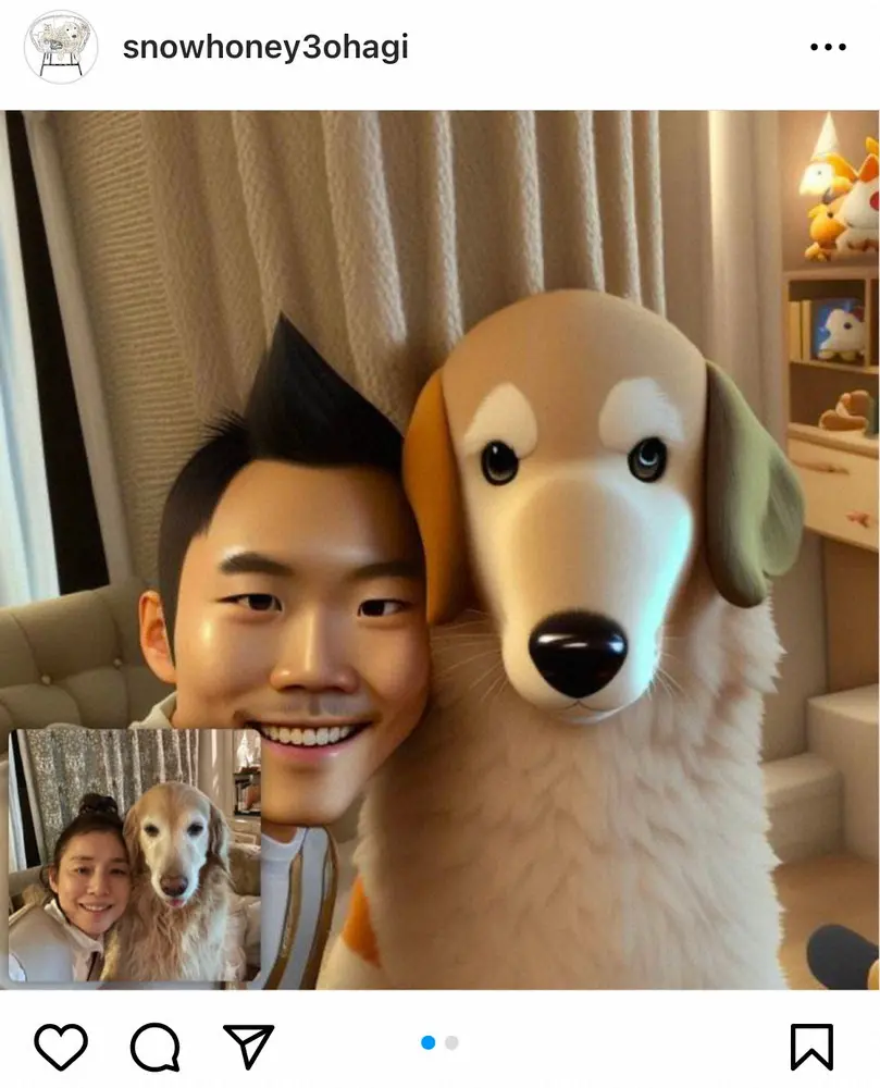 【画像・写真】石田ゆり子「楽しく遊んでたのに」加工アプリでなぜか“おじさん化”　「ゴルゴ」「ユリコデラックス」の声