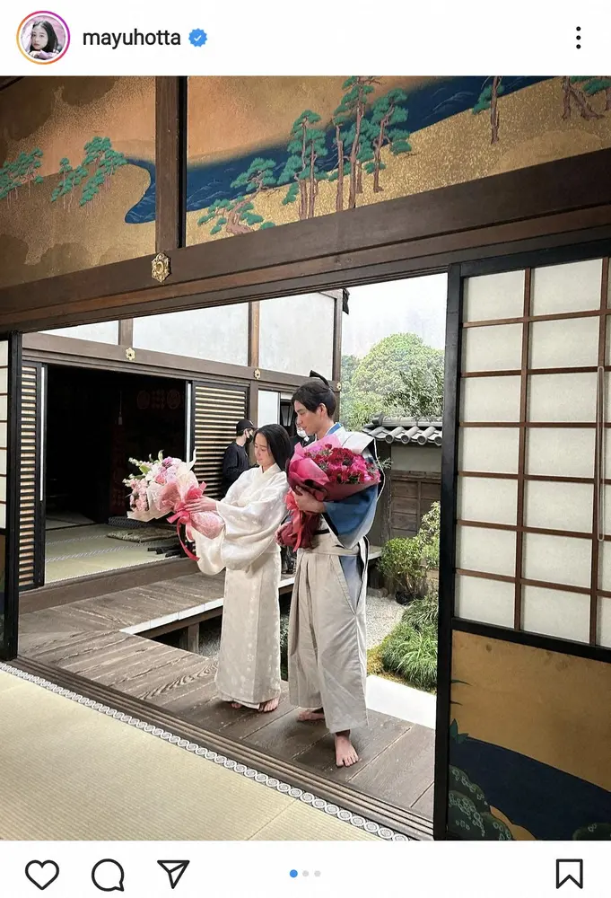 【画像・写真】「大奥」家光役の堀田真由　有功役の福士蒼汰と笑顔の2ショット　撮影回顧し「思い返すだけでも胸が熱く」