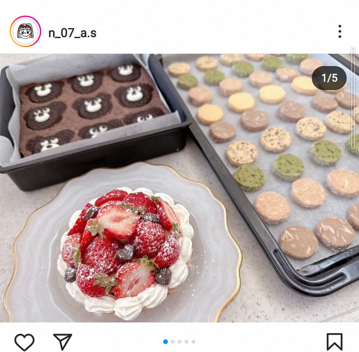 【画像・写真】杉浦太陽＆辻希美の長女・希空さん　美しい手作りバレンタイン・ケーキ＆クッキー披露