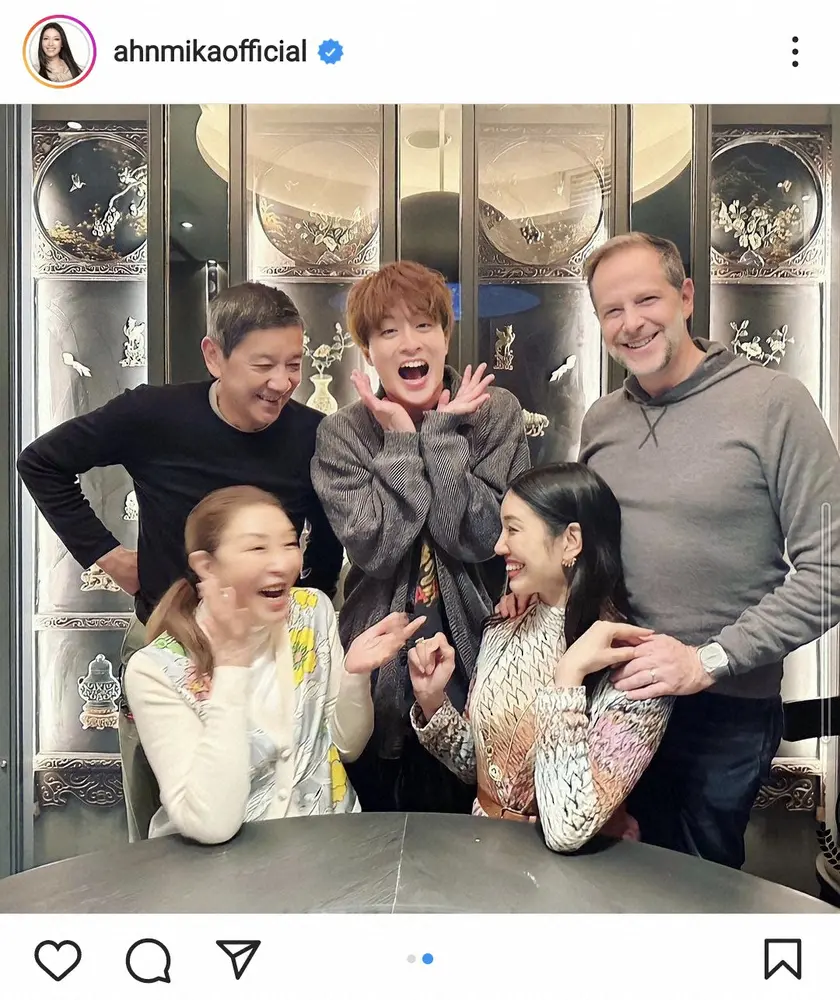 【画像・写真】アンミカ　奥田瑛二＆安藤和津夫妻、白濱亜嵐と豪華「お食事会」ショットに「楽しそう！素敵」の声