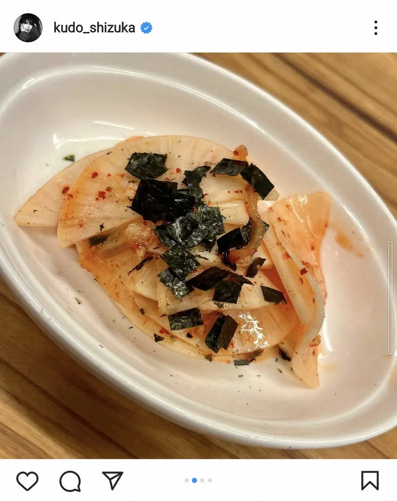 【画像・写真】工藤静香　キムチを使ったアイデア料理披露に「凄い！美味しそう」「レパートリーが