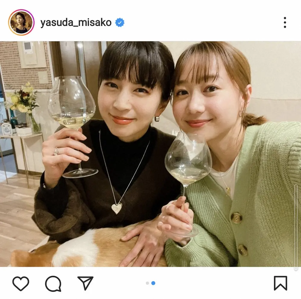 【画像・写真】安田美沙子　新婚・高田秋との“ほろ酔い”2ショット披露に「かわいい」「飲み友最高だな」の声