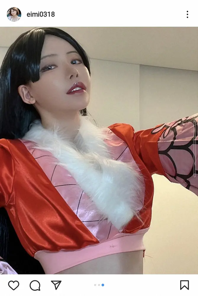 【画像・写真】深田えいみ「ONE　PIECE」ハンコックのコスプレ披露に「美しい」「実写版のキャスティング決定」