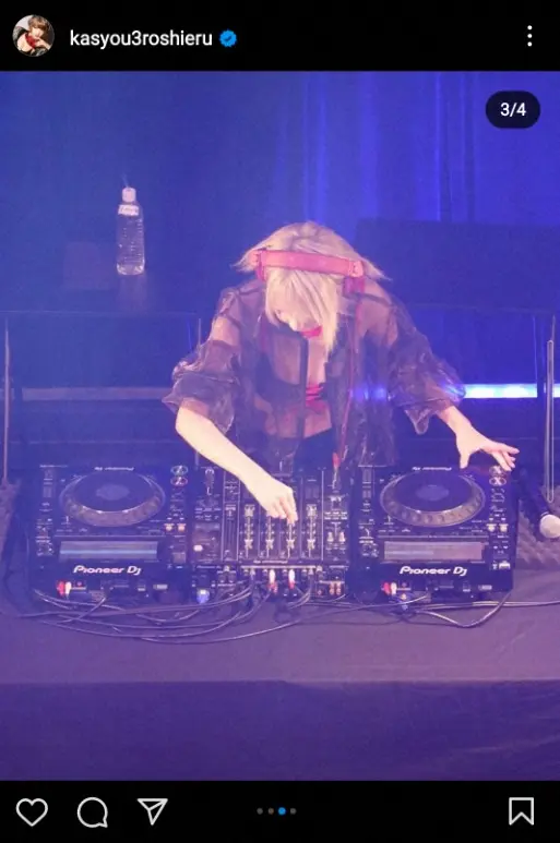 【画像・写真】火将ロシエル　シースルー衣装でのDJ姿公開に「最高です」「めっちゃ格好いい」「凄い盛り上がってる」