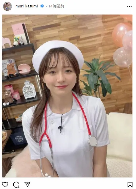 【画像・写真】3月末で退社のテレ東・森香澄アナ　ナースコスプレ姿　「これは反則」「白衣の天使様」「かわいすぎ」