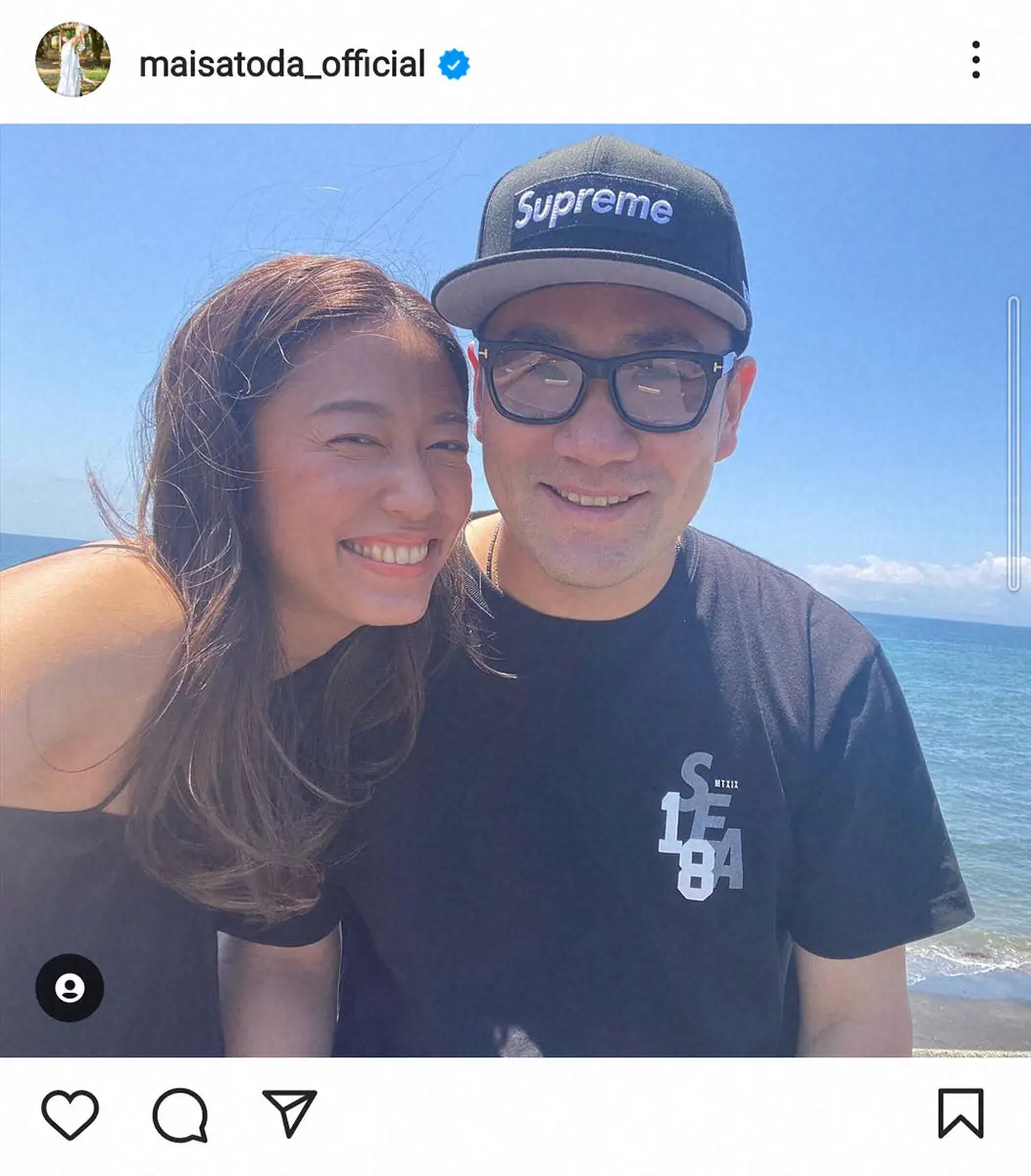 【画像・写真】里田まい　楽天・マー君との11回目の結婚記念日報告「#のろけ」満載メッセージに「何て素敵な夫婦」の声