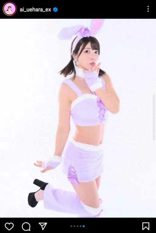 【画像・写真】上原亜衣　亜衣AIレザーボディースーツ画像公開に「可愛い写真」「カッコイイ」「べっぴんさんだ」