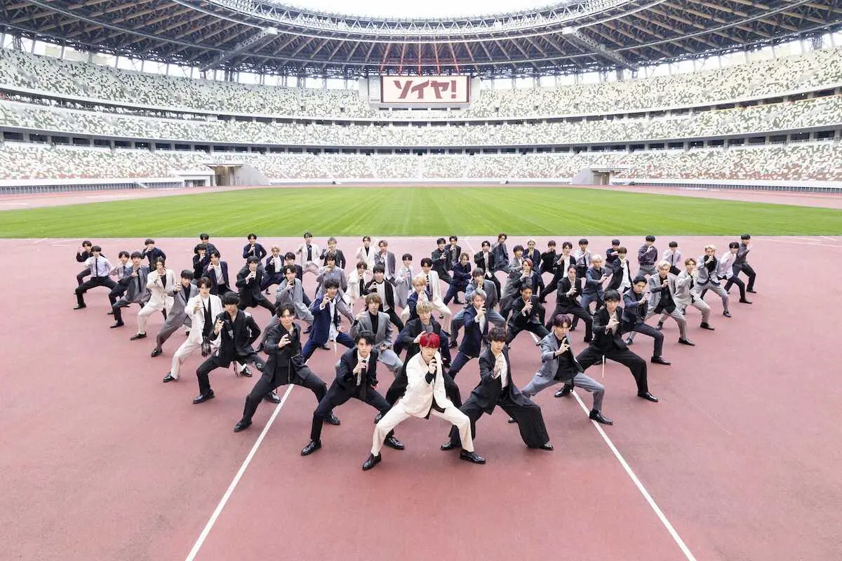 【画像・写真】EBiDAN　国立で計62人がド迫力「ソイヤ！」一世風靡セピアの「前略、道の上より」カバーMV撮影