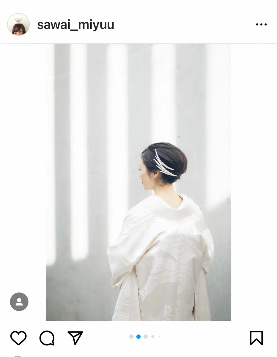 【画像・写真】ティモンディ高岸の妻、沢井美優　白無垢に色打掛…和装のウェディング写真公開に「なんて美人な花嫁さん」