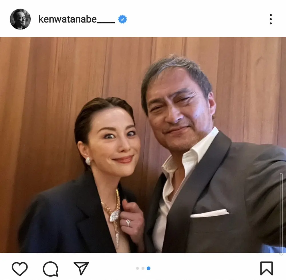 【画像・写真】渡辺謙　世界的女優や米倉涼子、山下智久との2ショット披露に「豪華な顔触れ」「やばい」「素敵」の声　