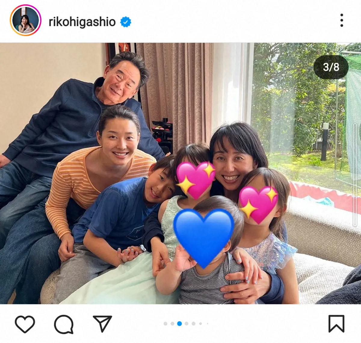 【画像・写真】東尾理子　次女の5歳＆すみれの長男の1歳の誕生日　家族そろってお祝い「孫のように可愛い」