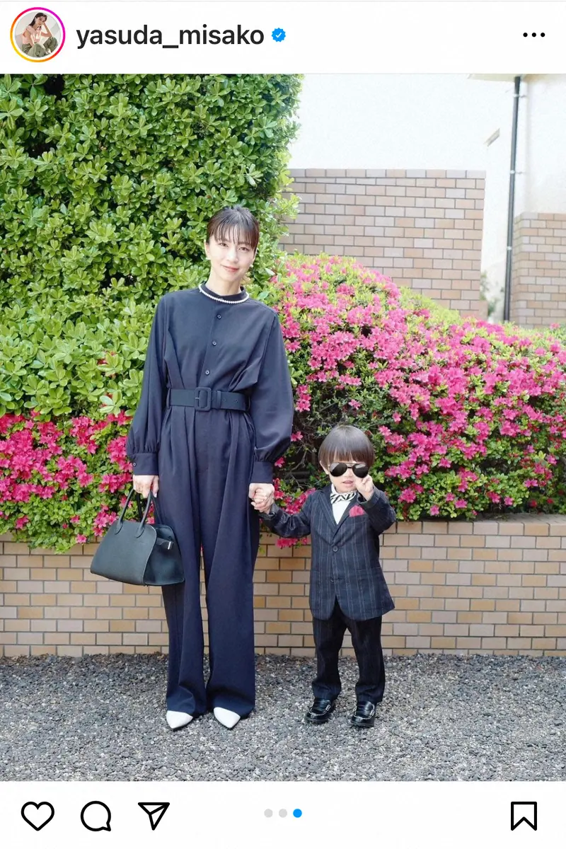 【画像・写真】安田美沙子　次男入園式に感慨「小さく生まれてNICUに入った日から」　親子写真披露に「素敵」の声