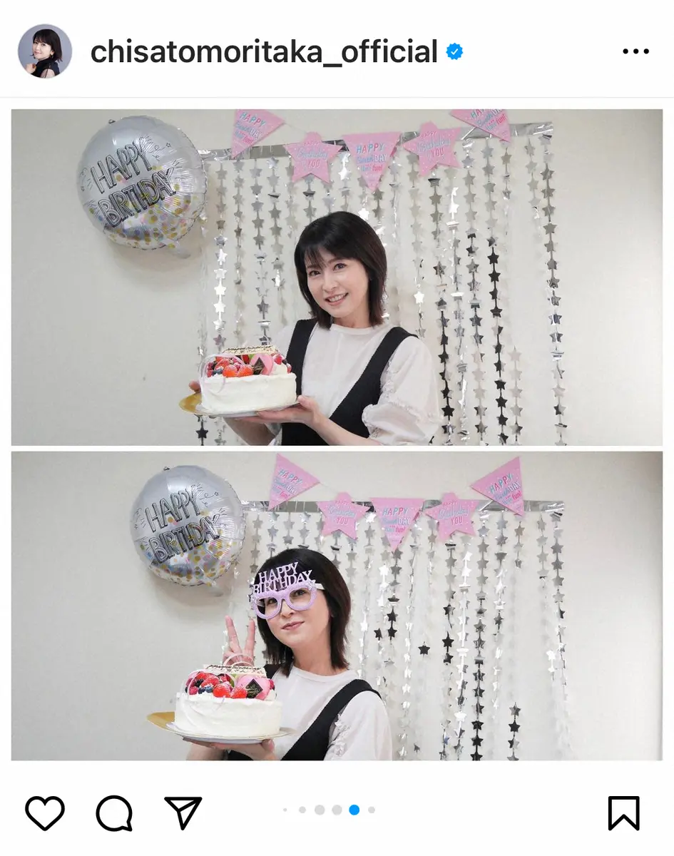 【画像・写真】森高千里　54歳の誕生日祝い報告も「何歳なのか自分ではよく…」　最新ショットに「さらに若々しく」の声