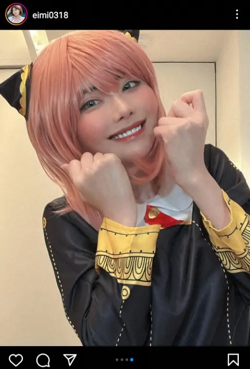 【画像・写真】深田えいみ　スパイファミリー・アーニャのコスプレ披露に「少し大きめのアーニャさん」「可愛い過ぎる～」