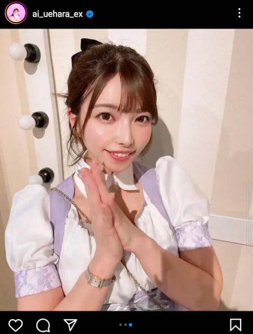 【画像・写真】上原亜衣　ポニテでミニ丈メイド服姿披露に「姫さま」「めちゃくちゃ可愛いです」「ポニテは最高に可愛い」