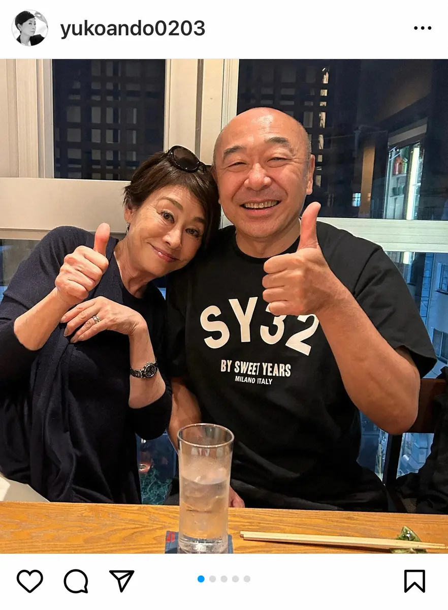 【画像・写真】安藤優子氏　息ぴったりな“グッディポーズ”での再会ショットに「懐かしい」「また観たいです」の声