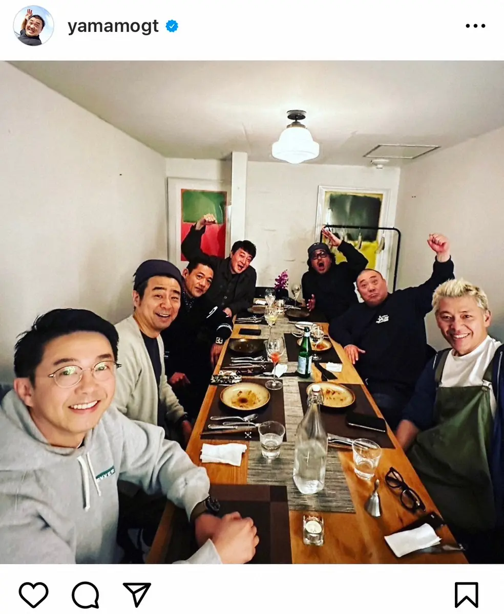 【画像・写真】山本圭壱　豪華メンバーで相方・加藤浩次の「スッキリ」慰労会　「このメンバーで新番組始まって」の声も